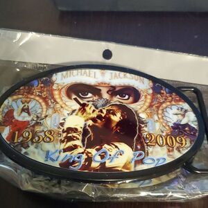 Commemorative Michael Jackson king of pop belt buckle